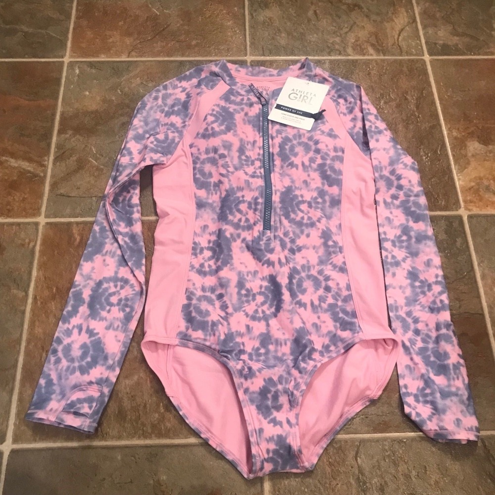 Athleta girl rash guard long sleeve swim suit swimsuit Swimming